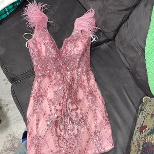 Camille pink sparkle dress